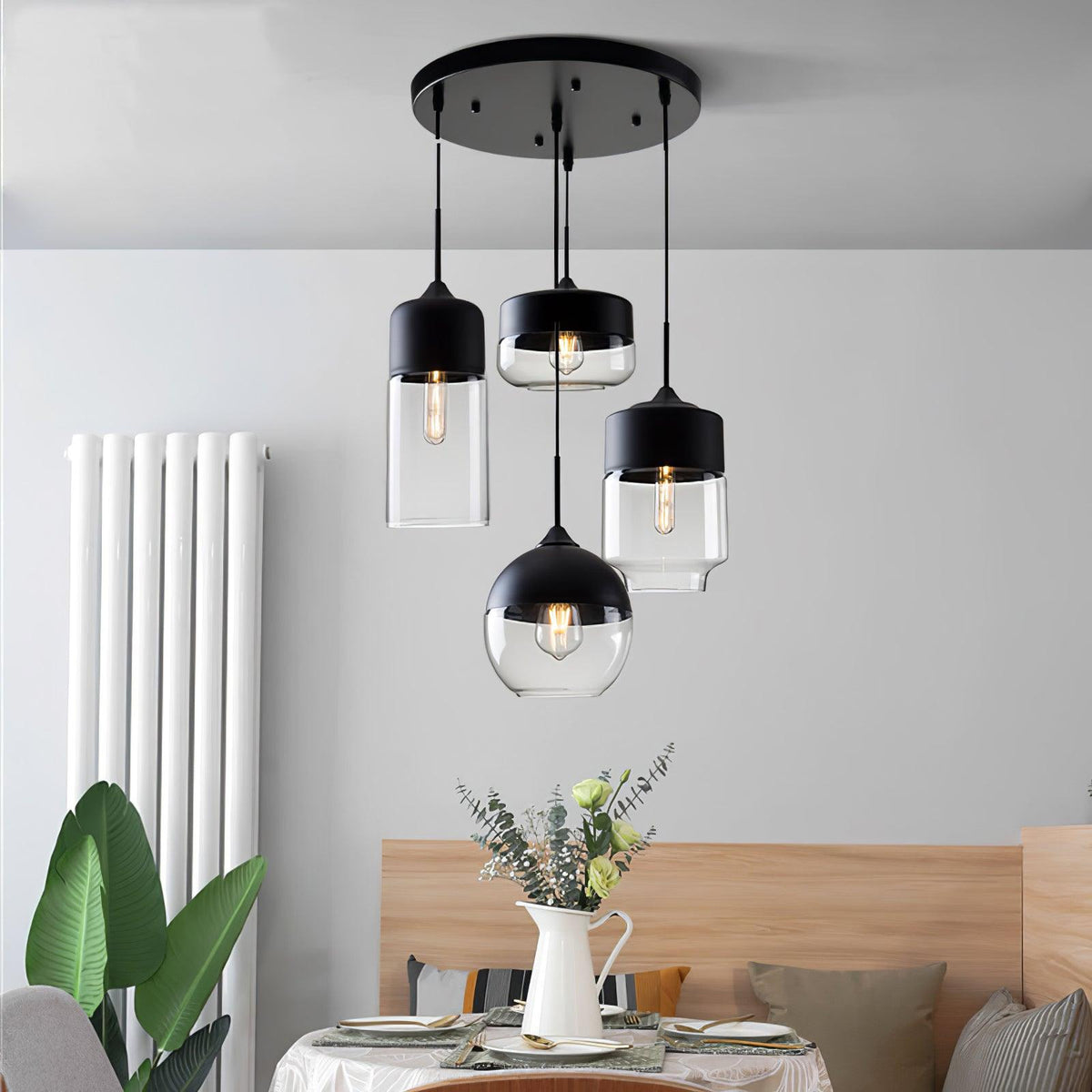 Eirinelle Industrielle Pendelleuchte aus Glas