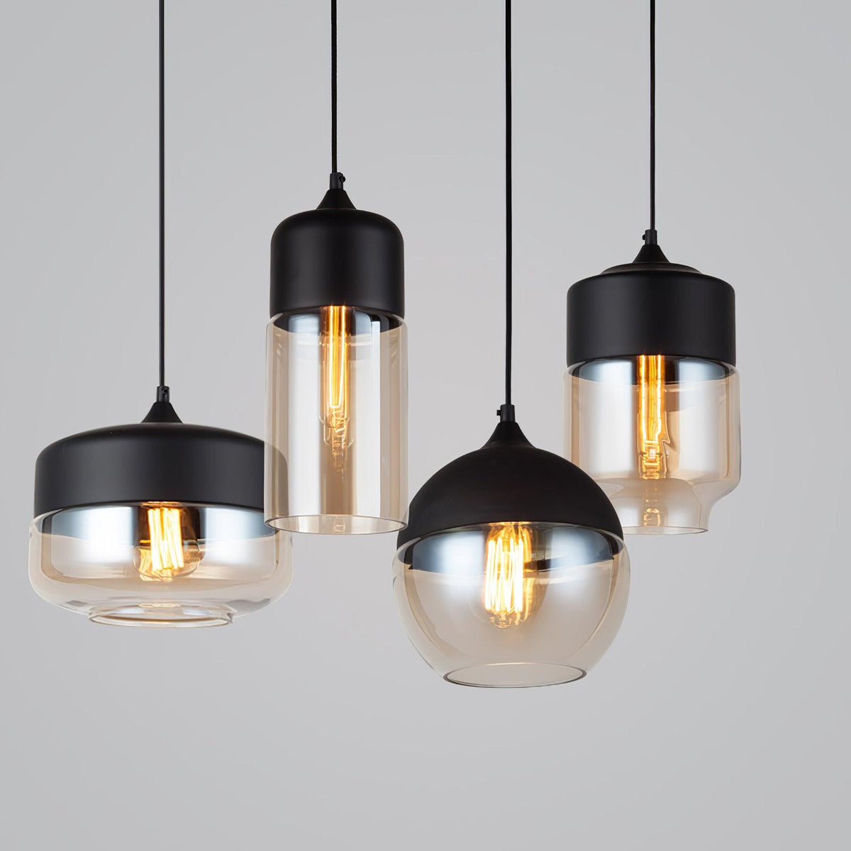 Eirinelle Industrielle Pendelleuchte aus Glas