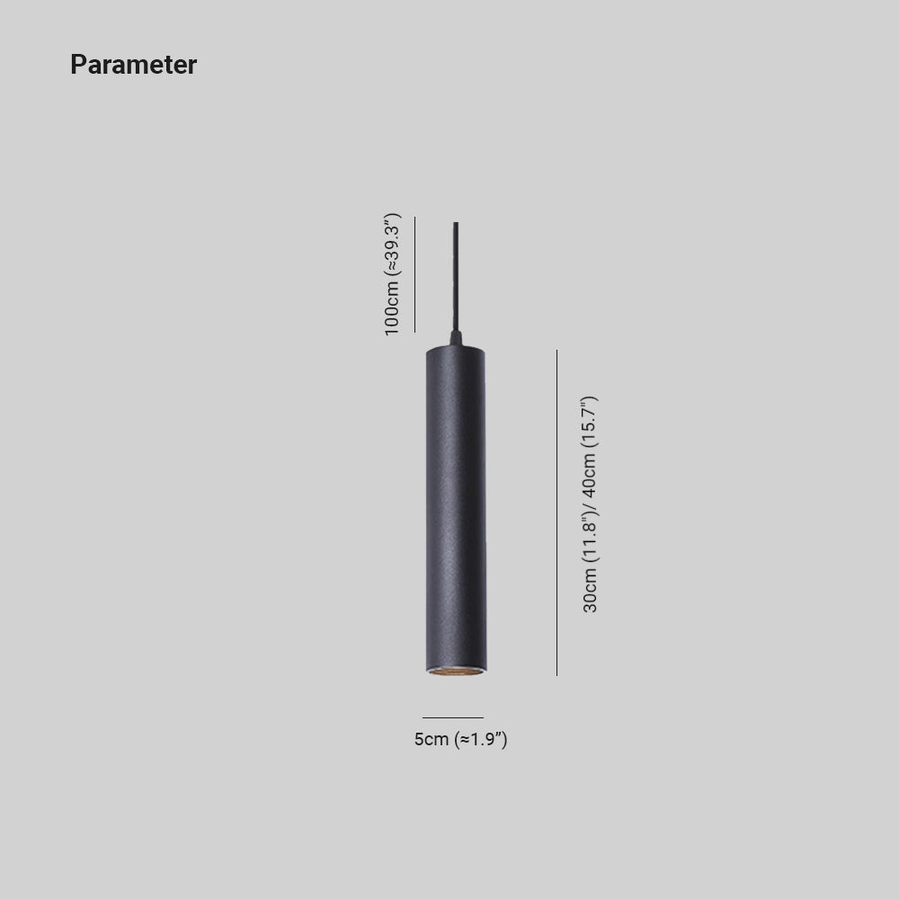 Arisha  Pendelleuchte Modern Zylinder Linear Schwarz Wohn/Esszimmer