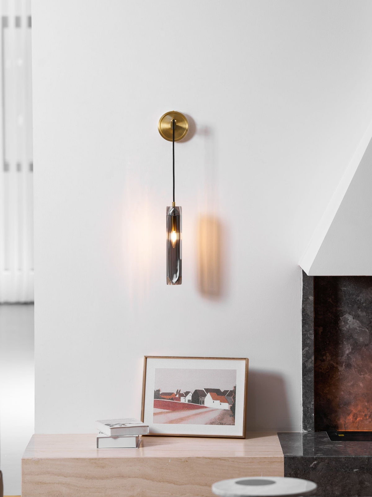Zodorila zeitgenössische minimalistische Wandleuchte aus Kristall