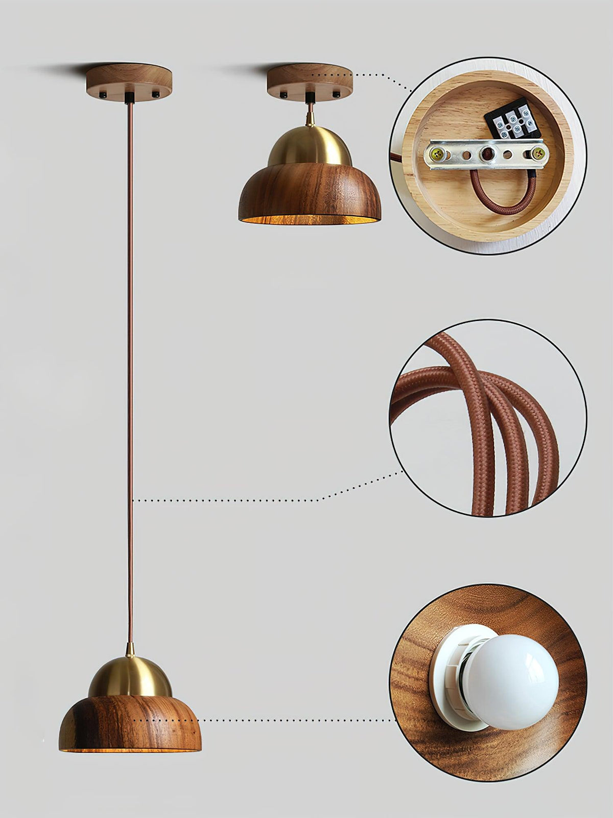 Bronze Rustic Messing Pendelleuchte
