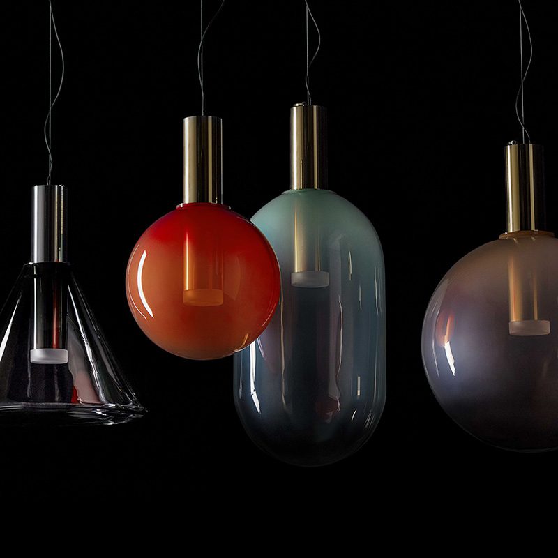 Aeris Minimalistische Pendelleuchte aus Glas