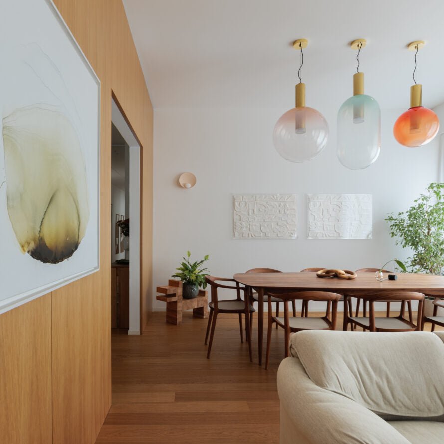 Aeris Minimalistische Pendelleuchte aus Glas