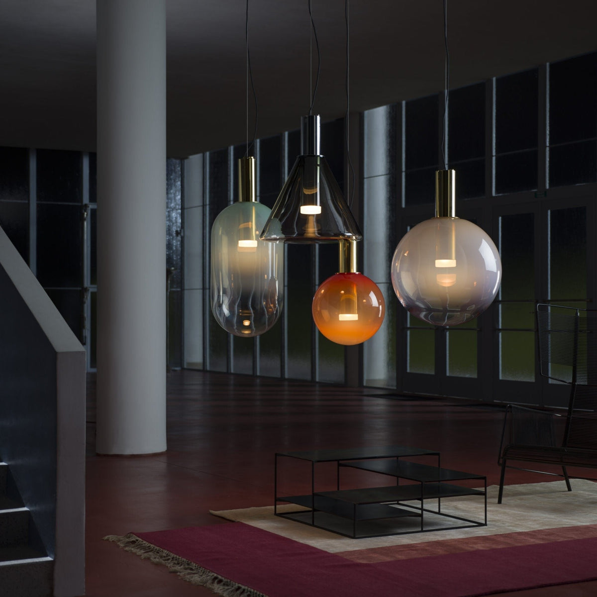 Aeris Minimalistische Pendelleuchte aus Glas