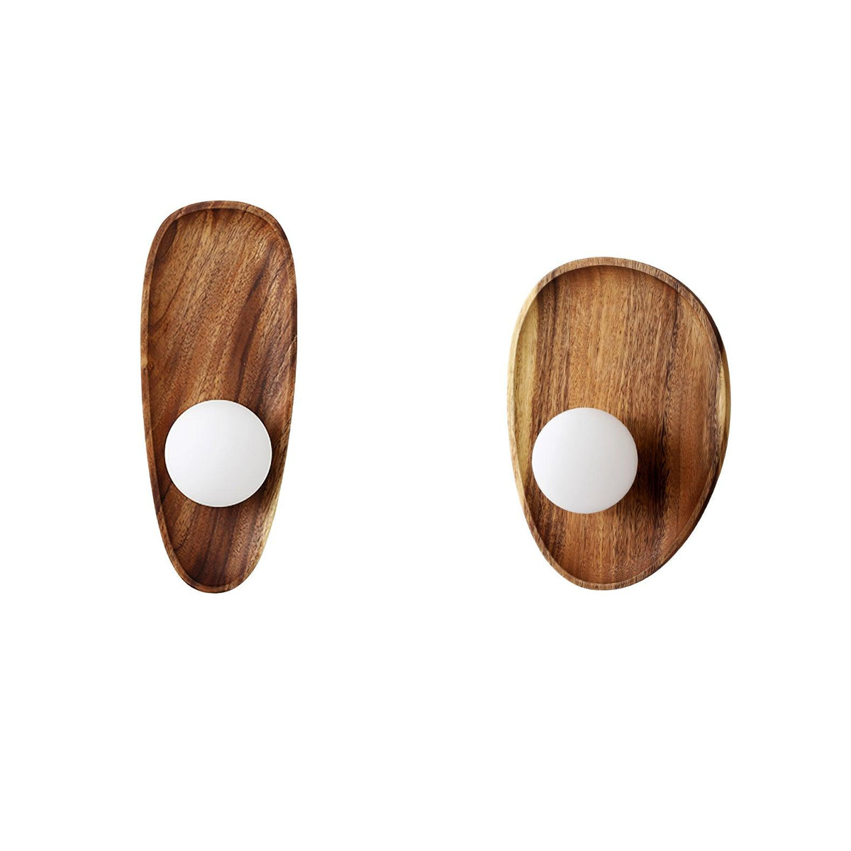 Sylaise zeitgenössische minimalistische Wandleuchte aus Holz und Glas