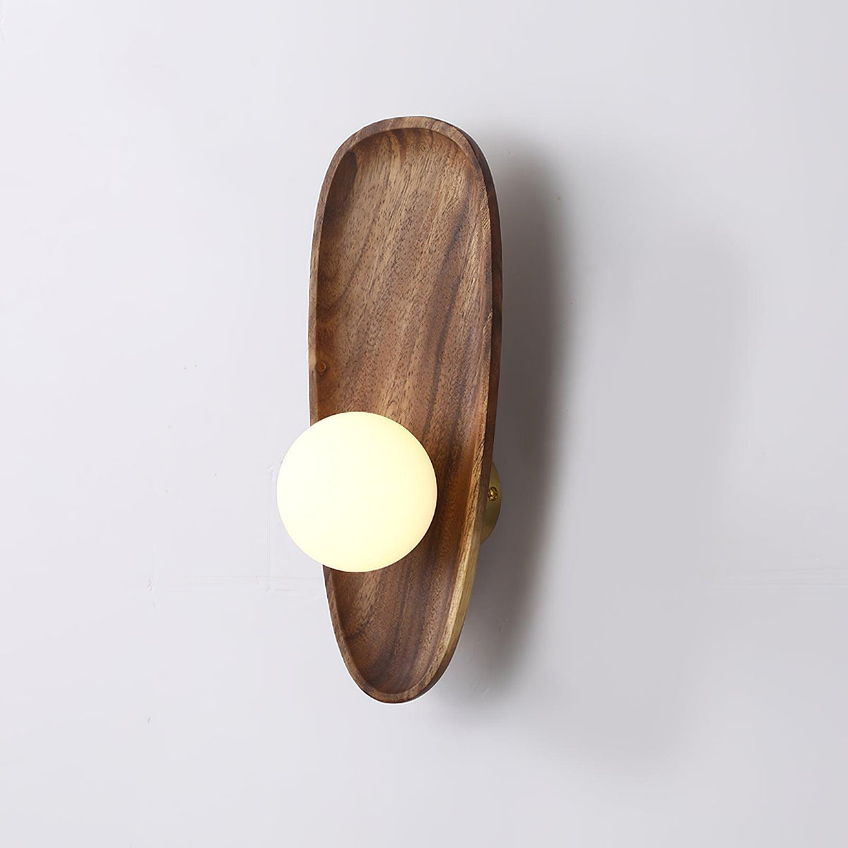 Sylaise zeitgenössische minimalistische Wandleuchte aus Holz und Glas