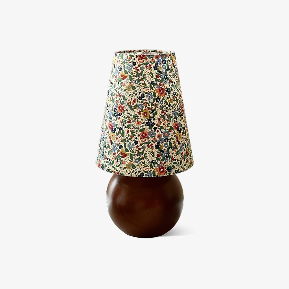 Elvivelia Vintage-Holz-Tischleuchte