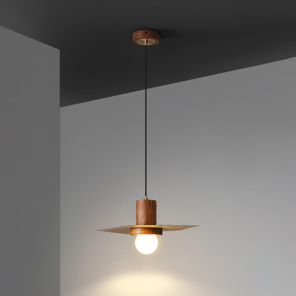 Elvoreria Premium skandinavische Kunst-Holz-Pendelleuchte