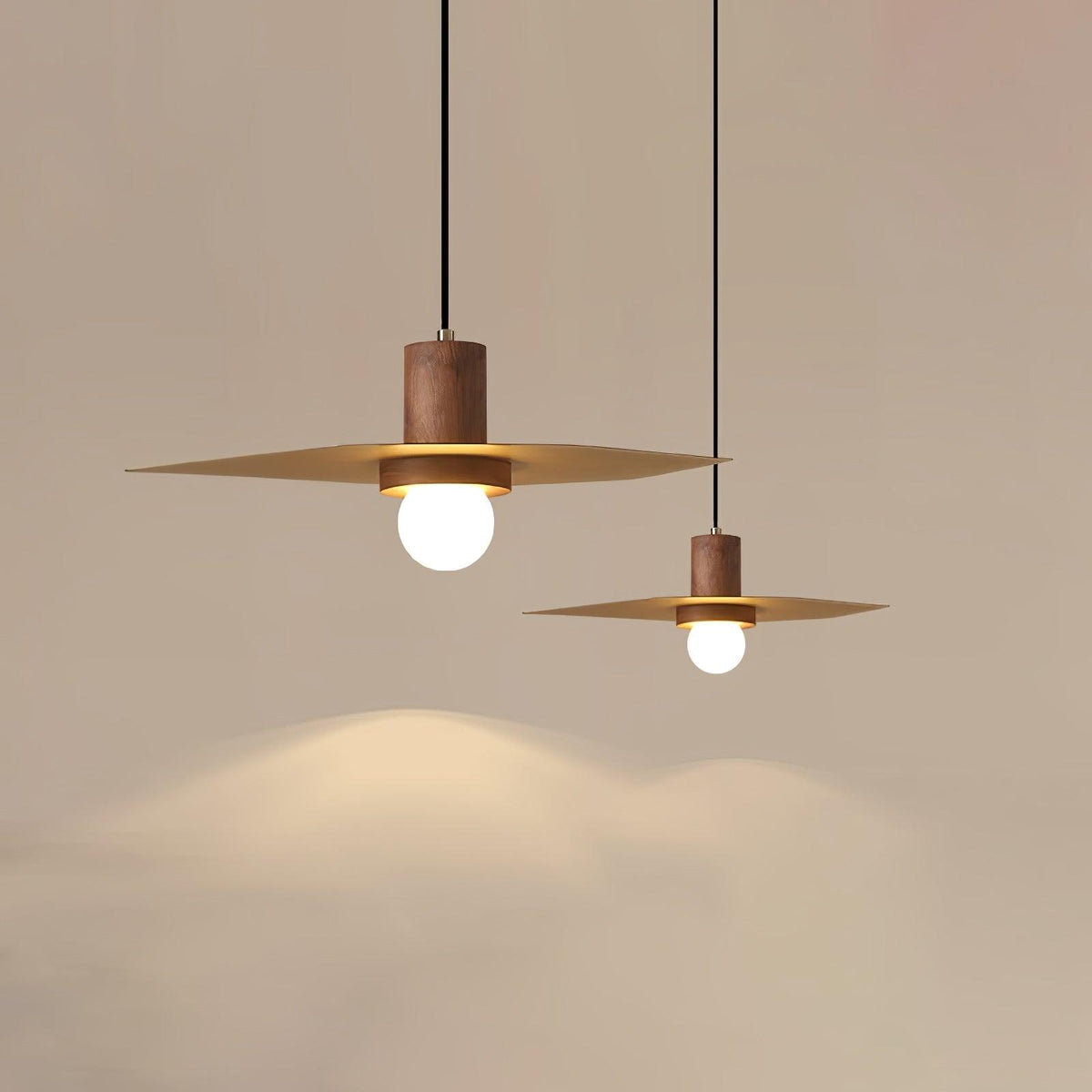 Elvoreria Premium skandinavische Kunst-Holz-Pendelleuchte