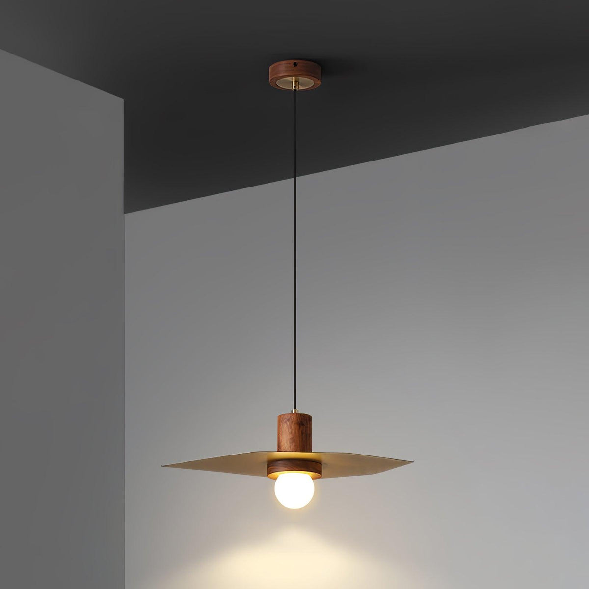 Elvoreria Premium skandinavische Kunst-Holz-Pendelleuchte