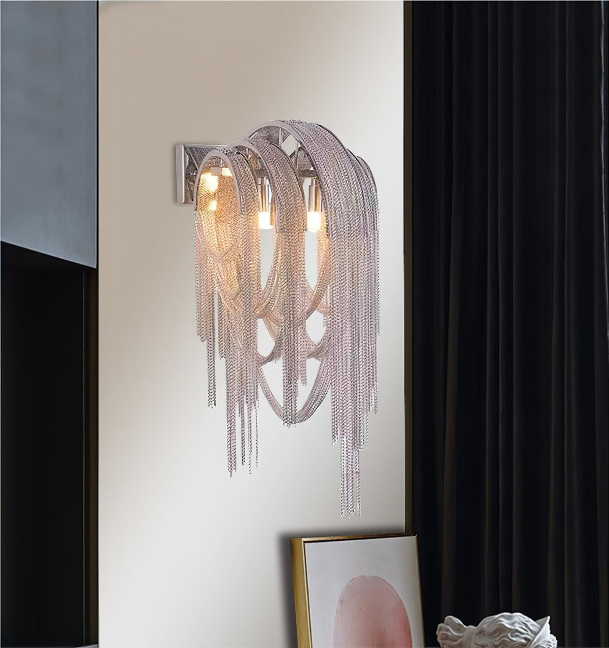 Chains Postmodern Luxus-Tassel-Wandleuchte