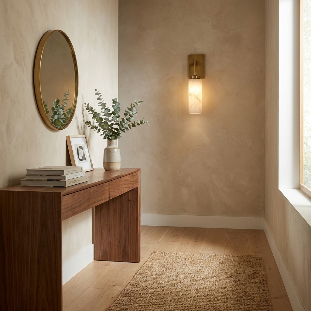 Mardenstone Alabaster-Wandleuchte