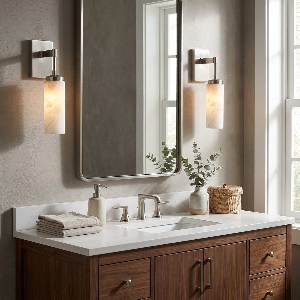 Mardenstone Alabaster-Wandleuchte