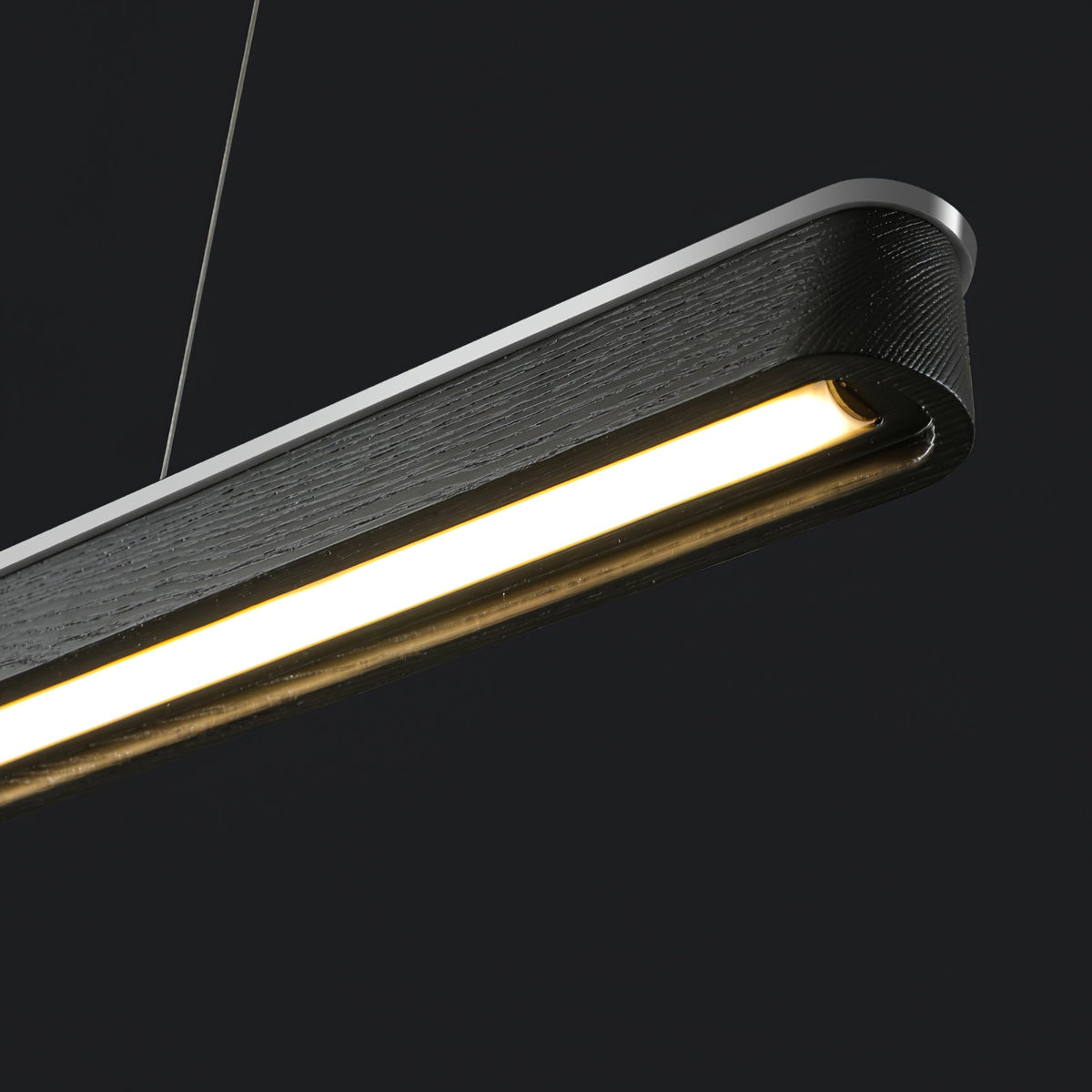 Zura Industrielle Holz Linear Pendelleuchte