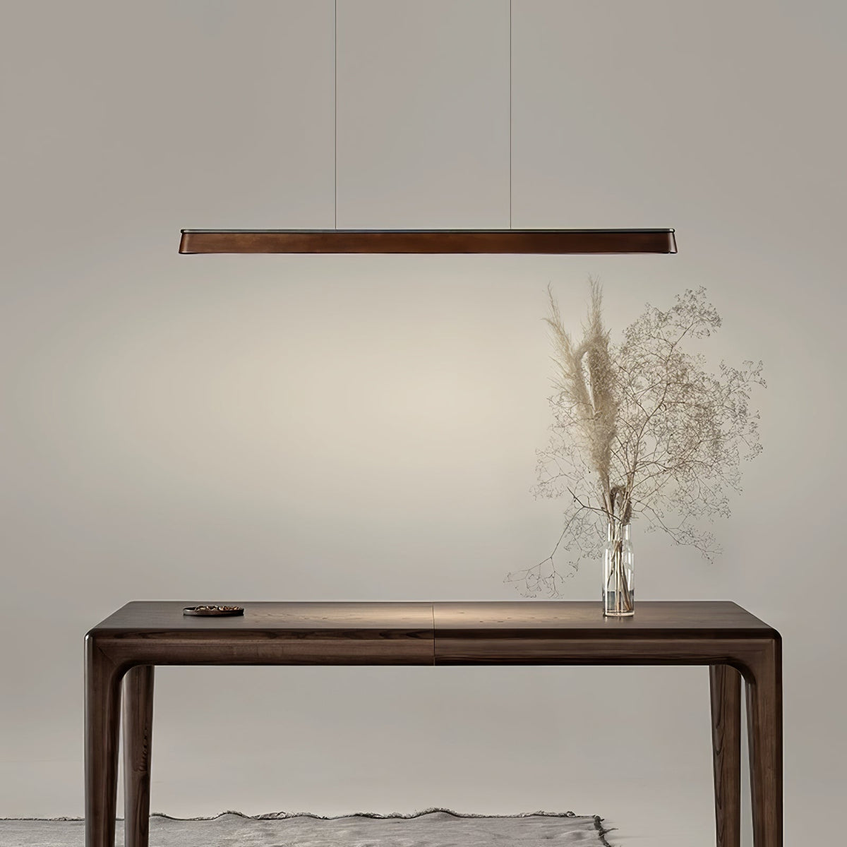 Zura Industrielle Holz Linear Pendelleuchte