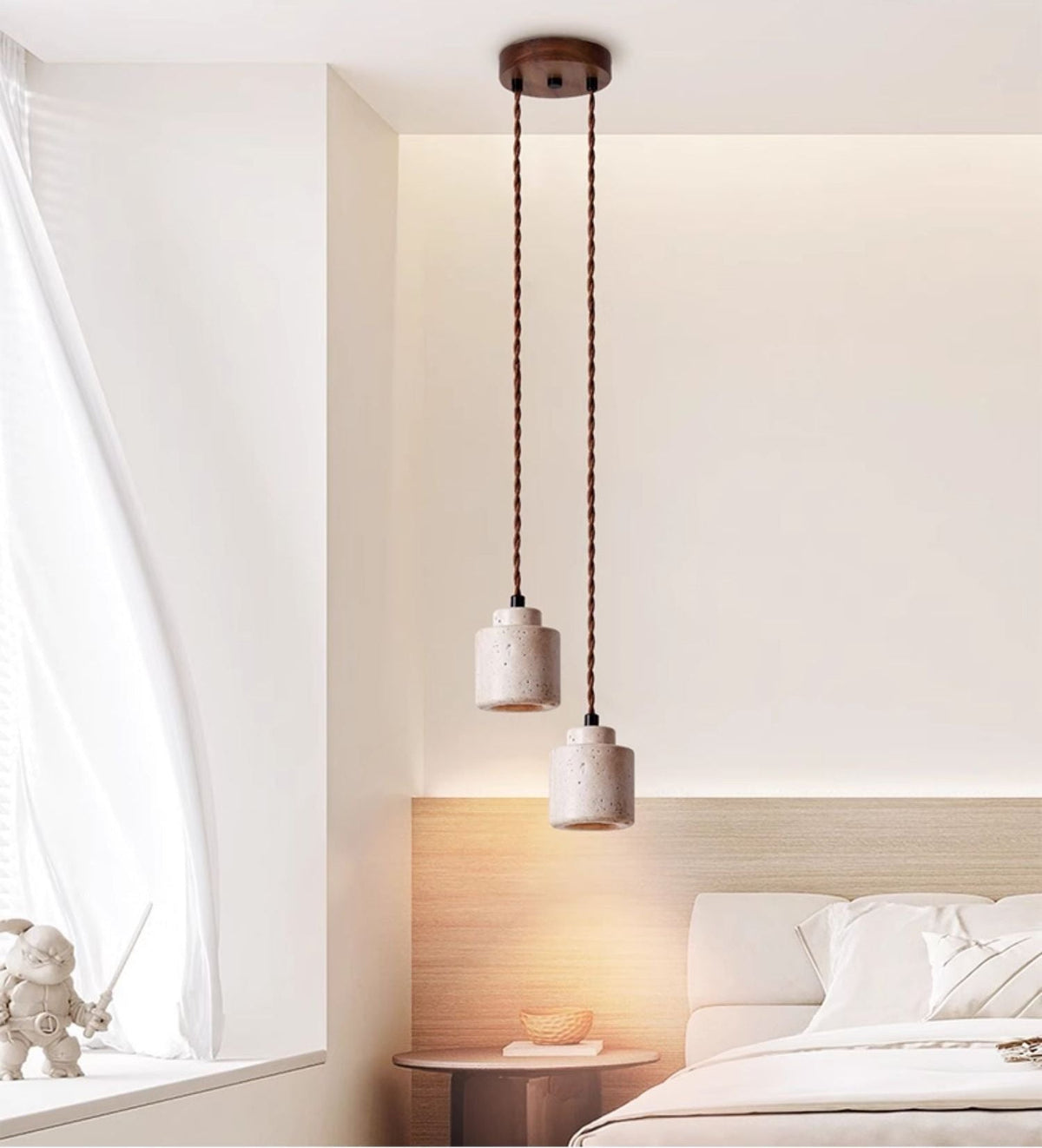 Elemental Travertin Mini Pendelleuchte