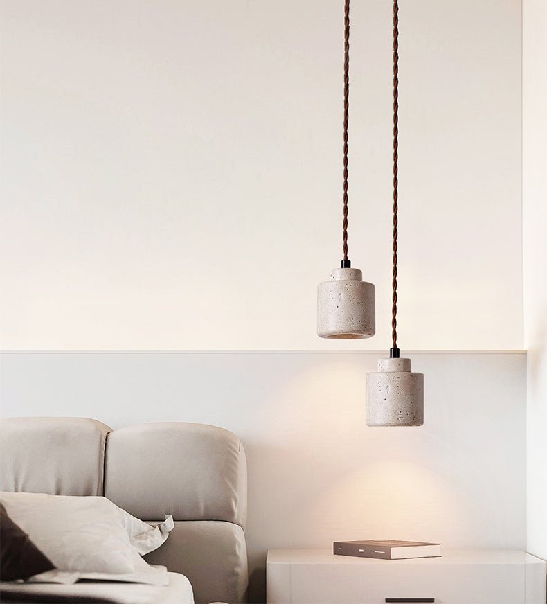 Elemental Travertin Mini Pendelleuchte