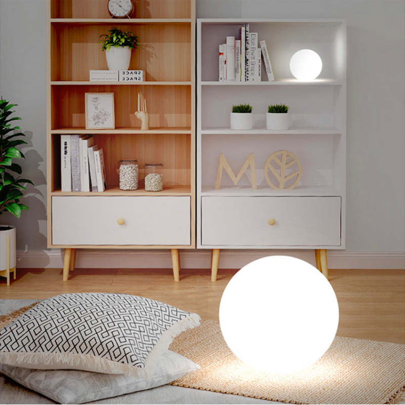 Aria Modern Kugel LED Wasserdichte RGB Außenleuchte Stehlampe Weiß