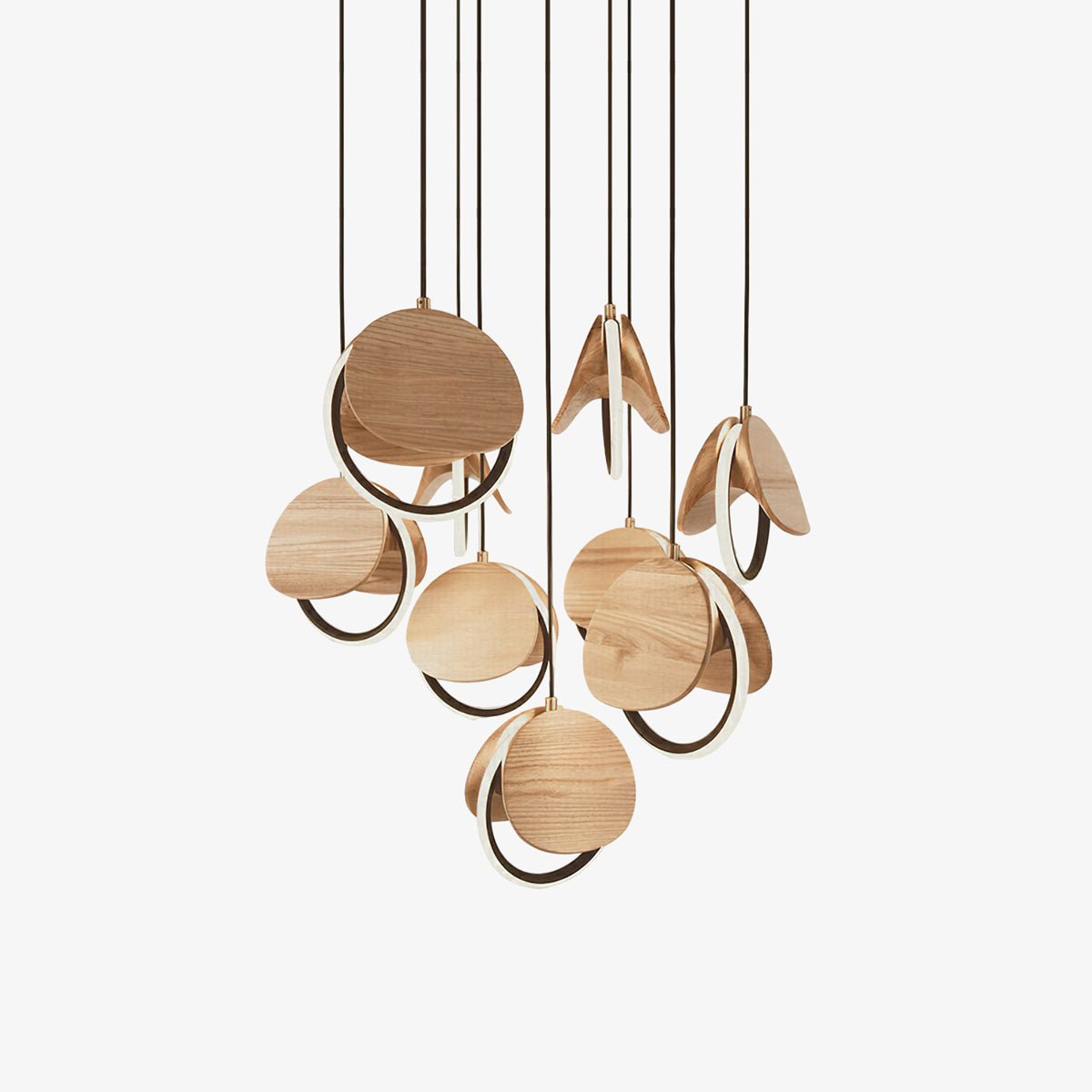 Avvelen Geometrische Pendelleuchte aus Holz