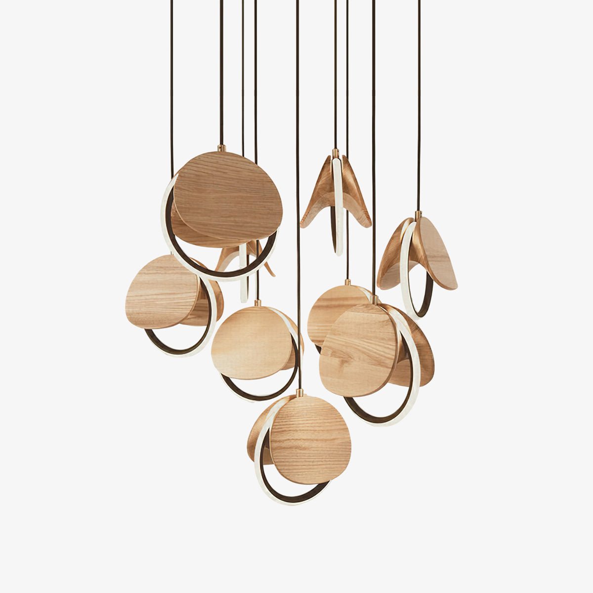 Avvelen Geometrische Pendelleuchte aus Holz