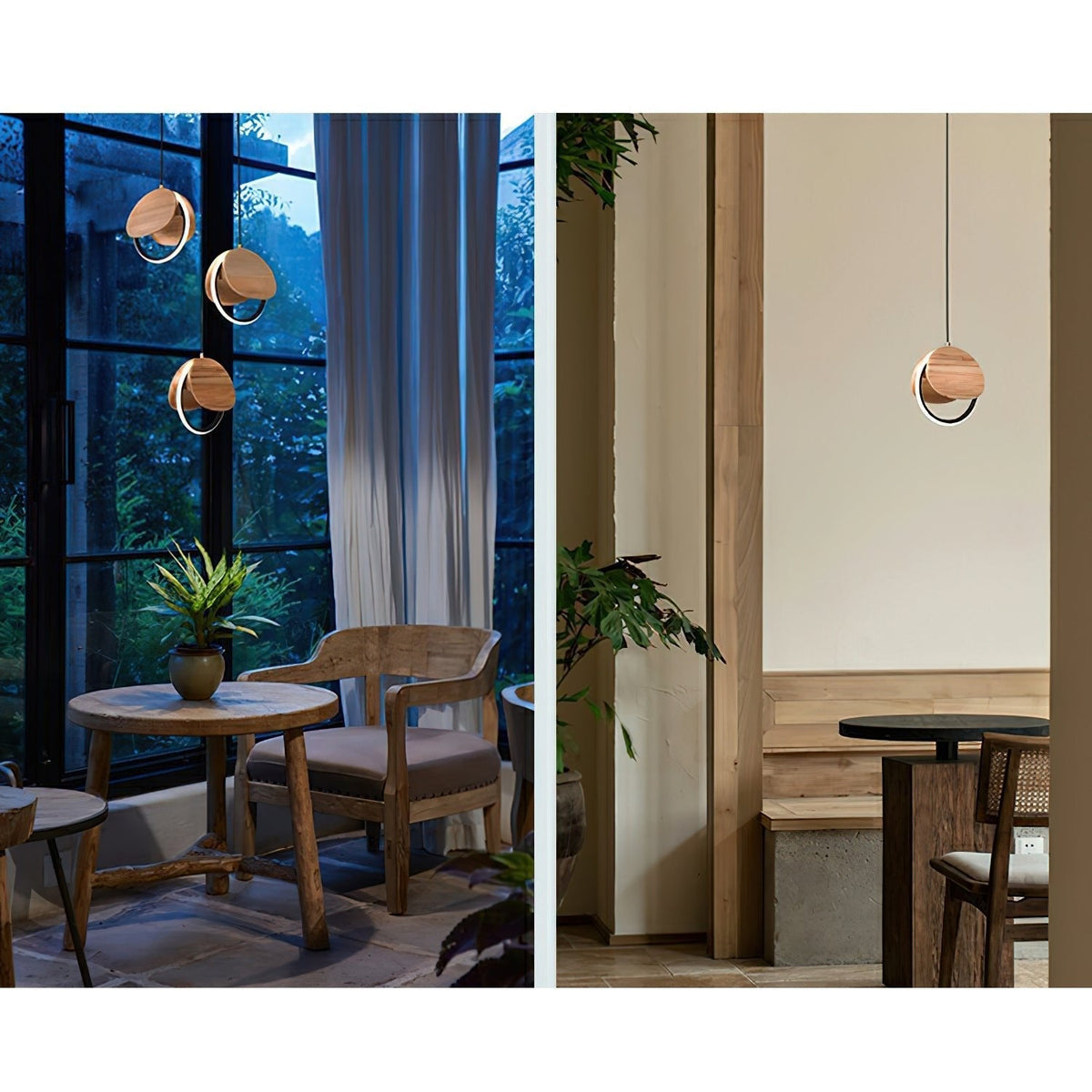 Avvelen Geometrische Pendelleuchte aus Holz