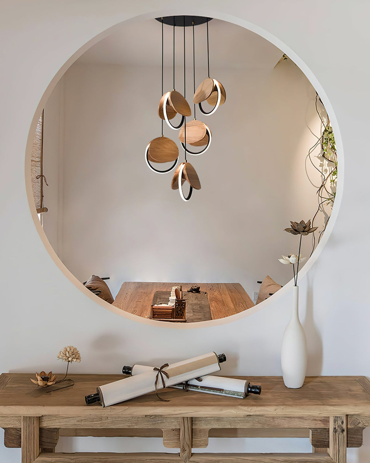 Avvelen Geometrische Pendelleuchte aus Holz