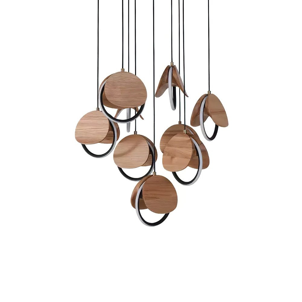 Avvelen Geometrische Pendelleuchte aus Holz