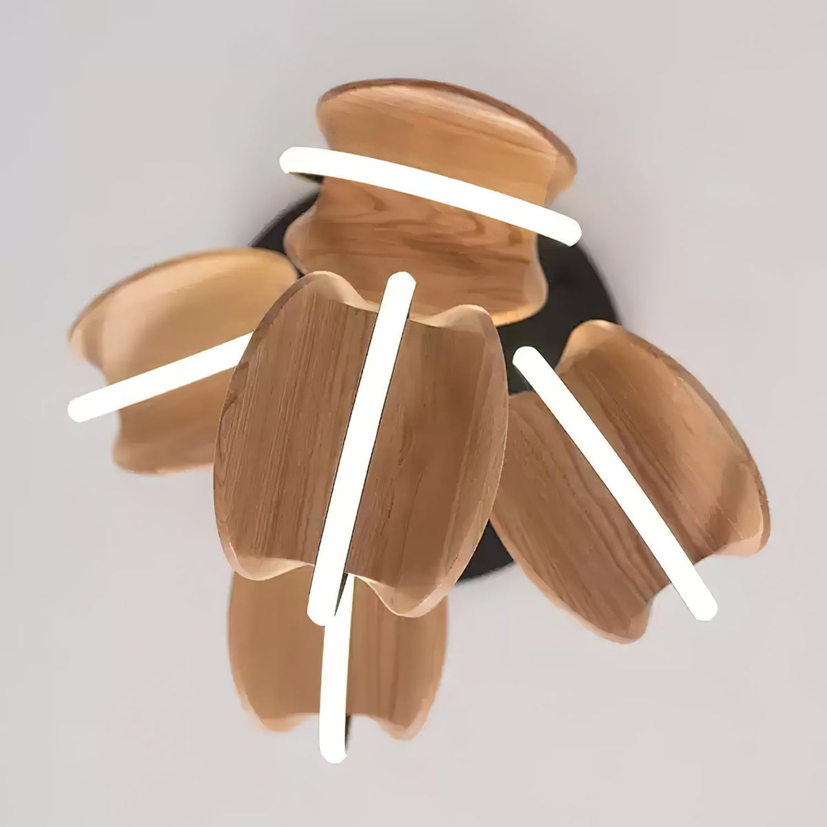 Avvelen Geometrische Pendelleuchte aus Holz