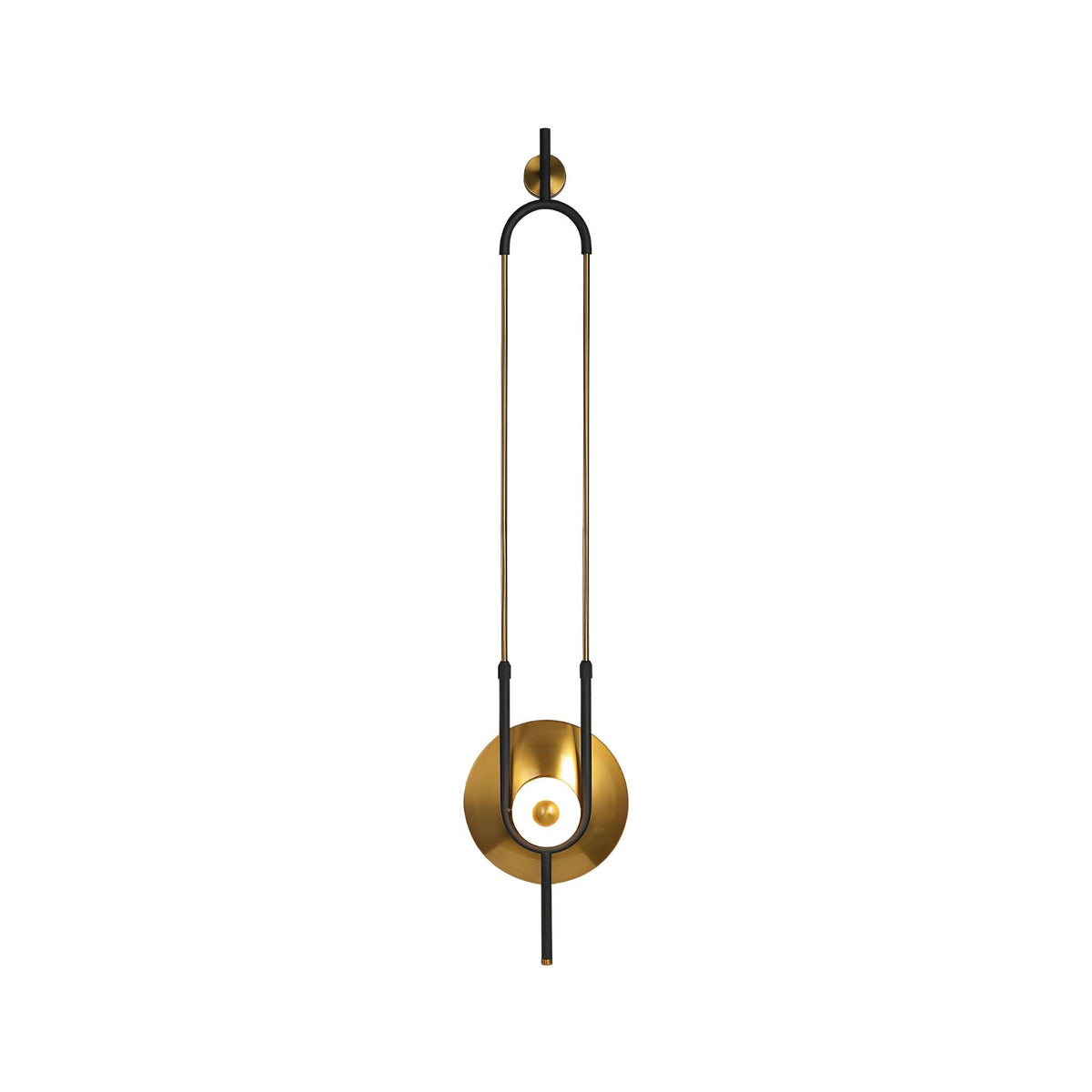 Ivory zeitgenössische minimalistische Ring-Marmor-Wandleuchte
