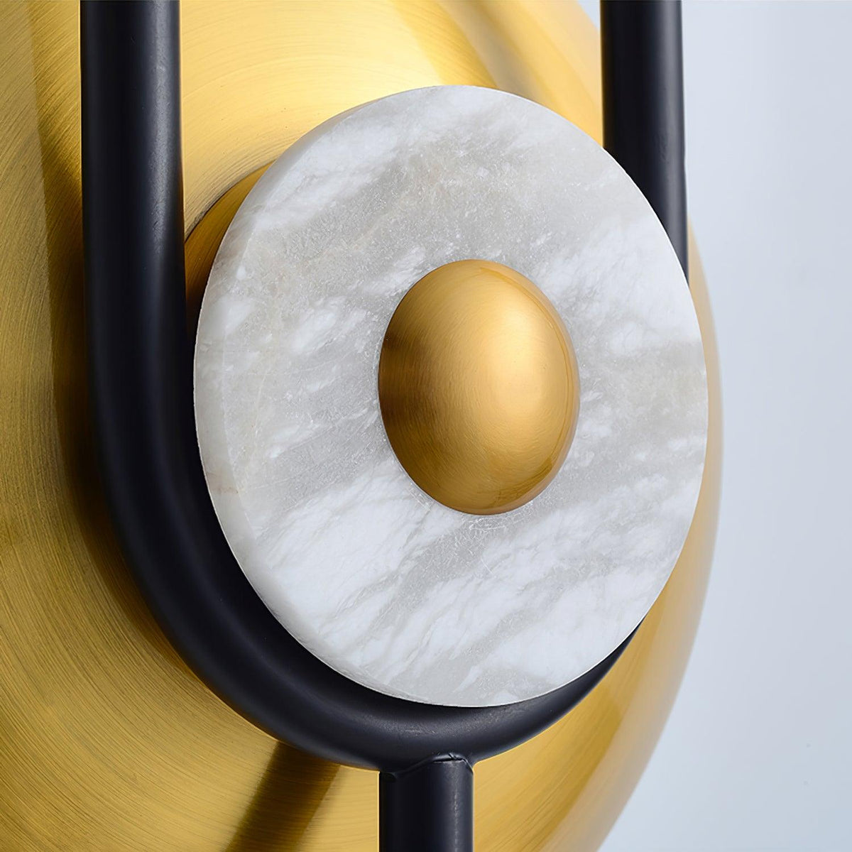Ivory zeitgenössische minimalistische Ring-Marmor-Wandleuchte