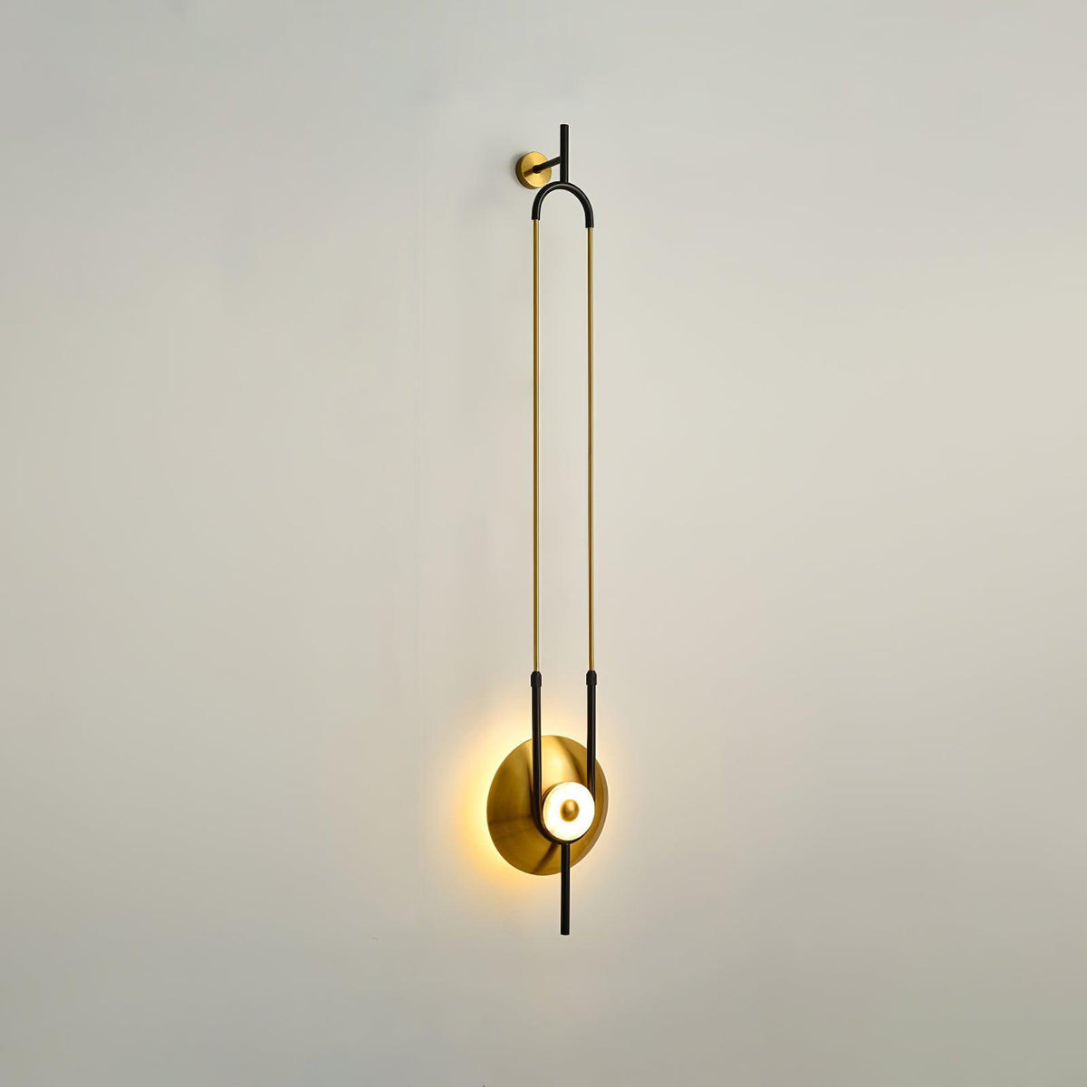 Ivory zeitgenössische minimalistische Ring-Marmor-Wandleuchte