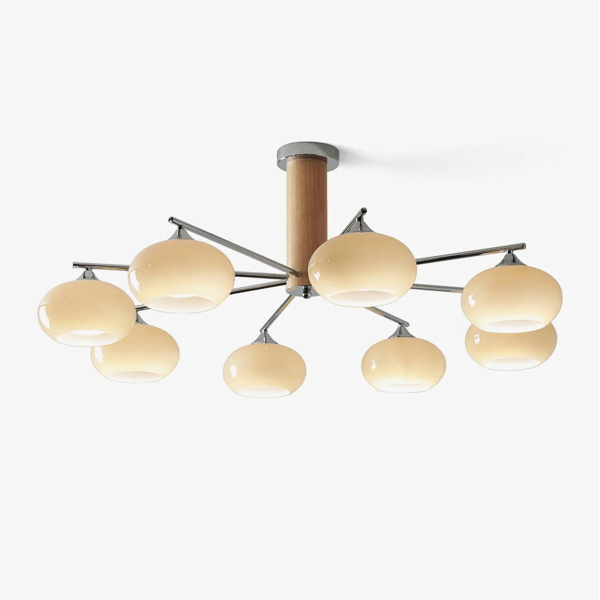 Srra Kronleuchter Persimmon Glas zeitgenössisch 8-Light