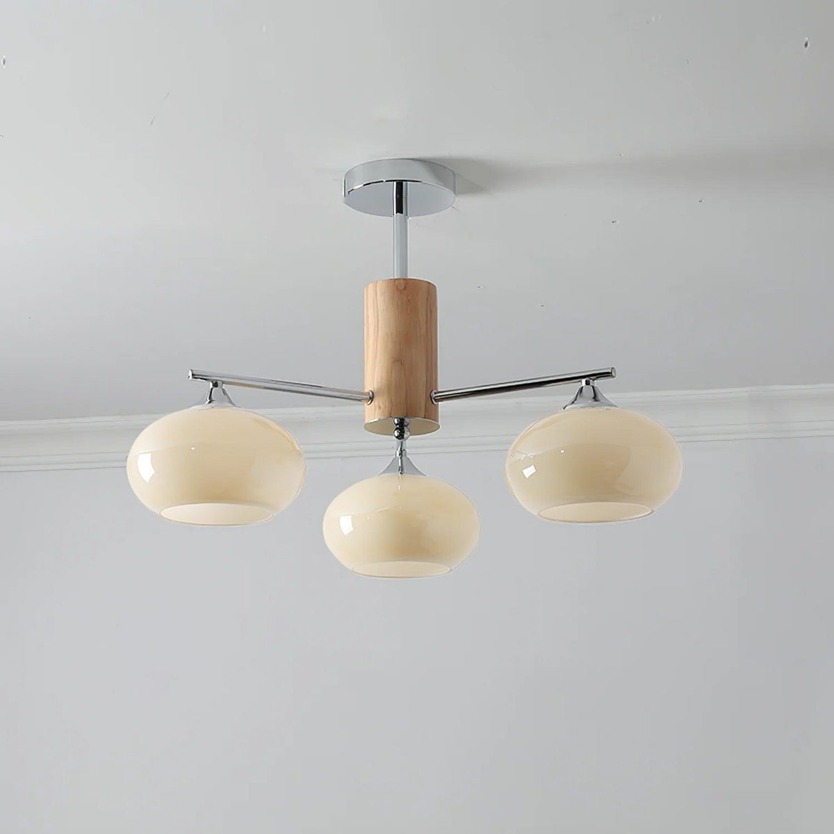 Srra Kronleuchter Persimmon Glas zeitgenössisch 8-Light