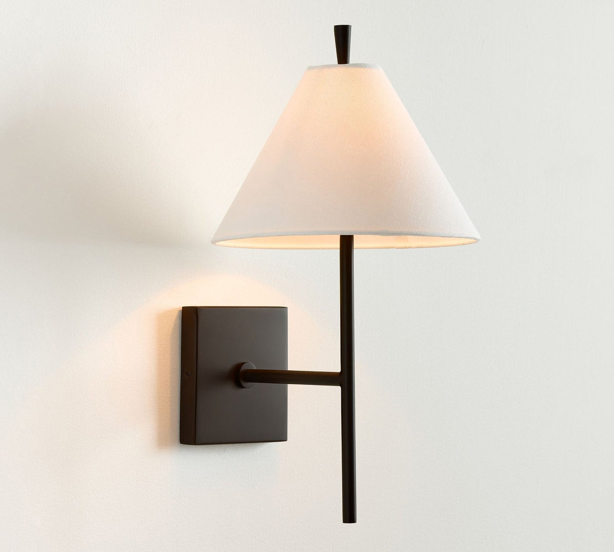Teld Vintage Industrial Stoff-Wandleuchte