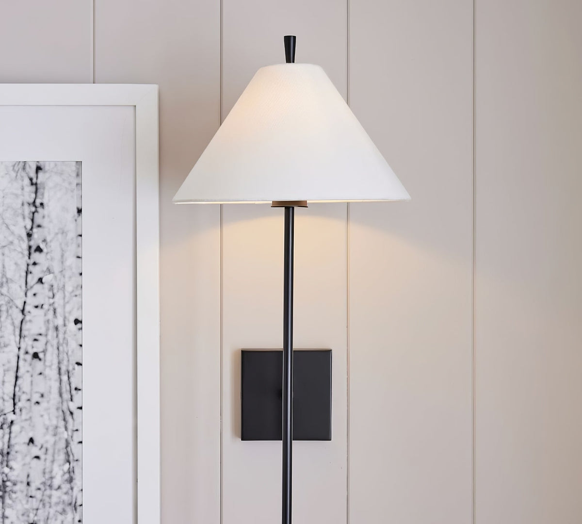 Teld Vintage Industrial Stoff-Wandleuchte
