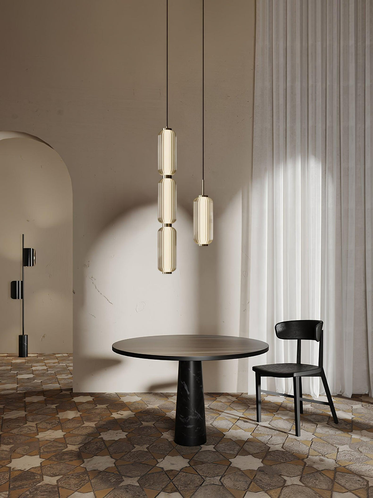 Cylindra moderne Pendelleuchte aus Glas