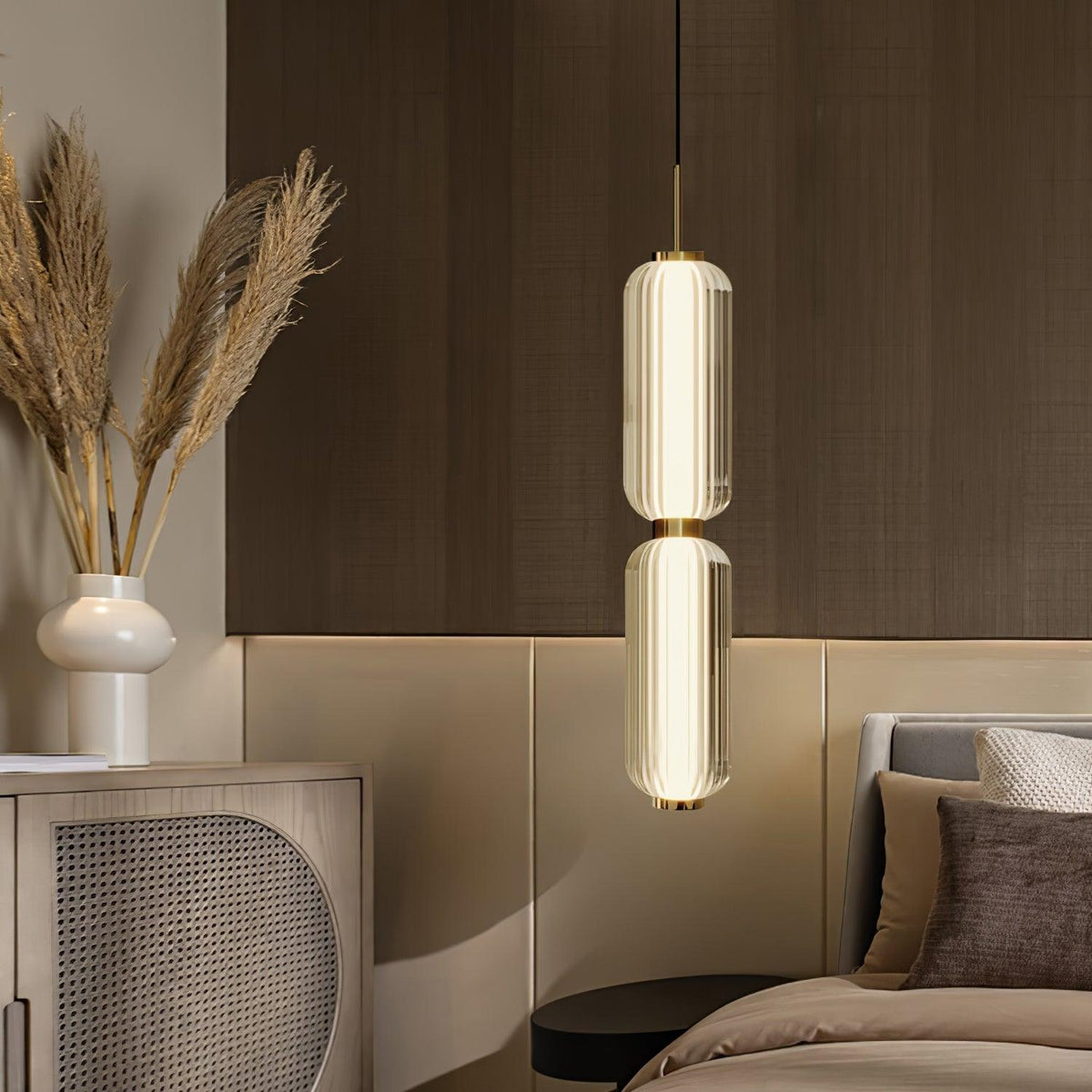 Cylindra moderne Pendelleuchte aus Glas