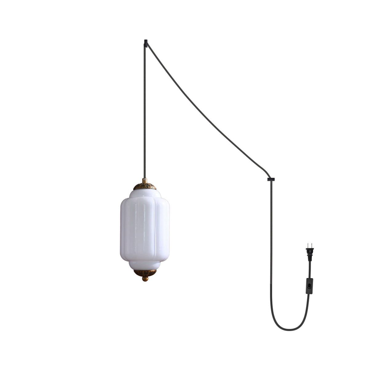 Veleaine Pendelleuchte aus Glas mit Stecker
