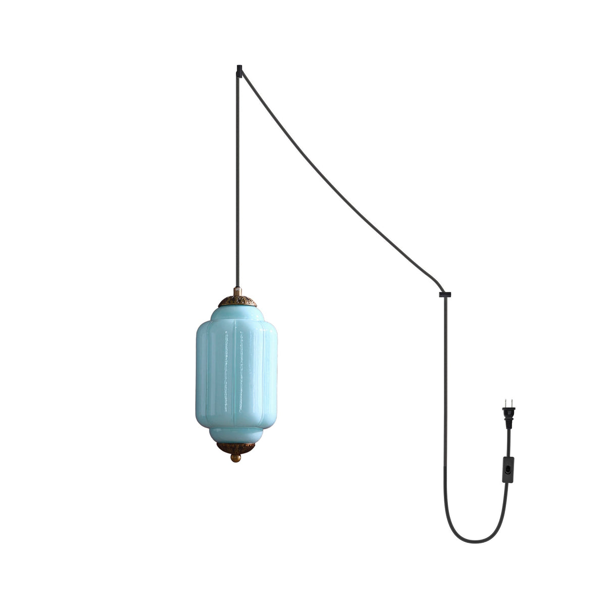 Veleaine Pendelleuchte aus Glas mit Stecker