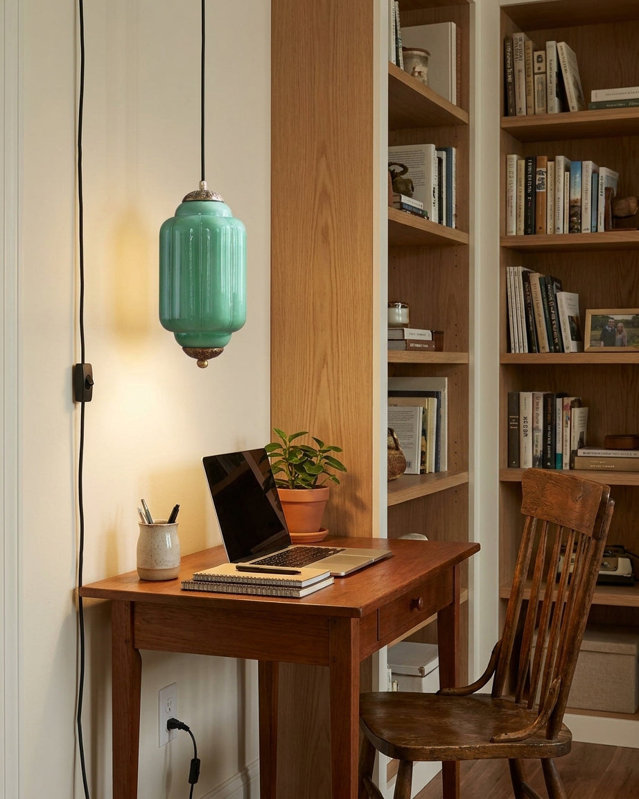 Veleaine Pendelleuchte aus Glas mit Stecker