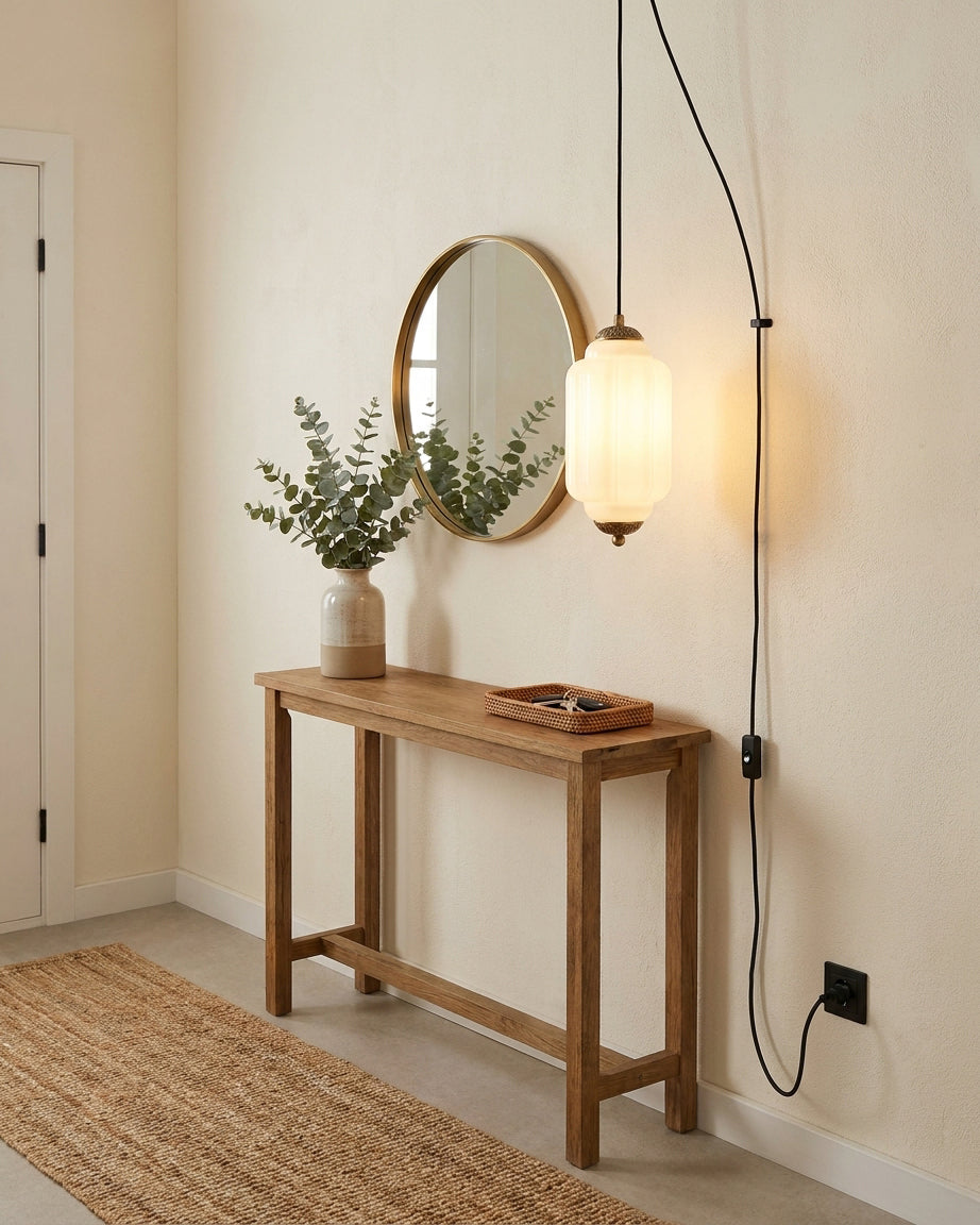 Veleaine Pendelleuchte aus Glas mit Stecker