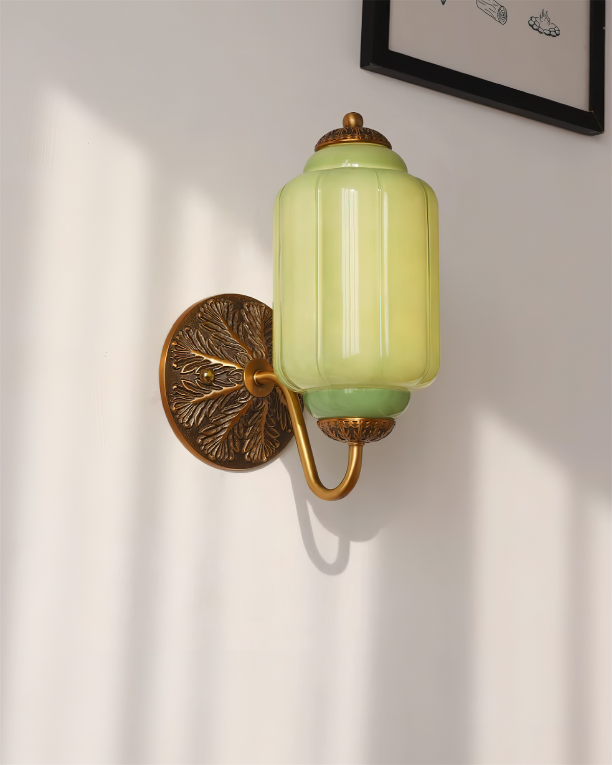Melvane Vintage Pink-Glas-Wandleuchte