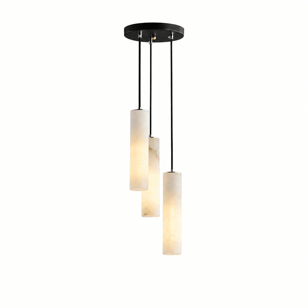 Niveise Pendelleuchte aus Alabaster in Kieselsteinform