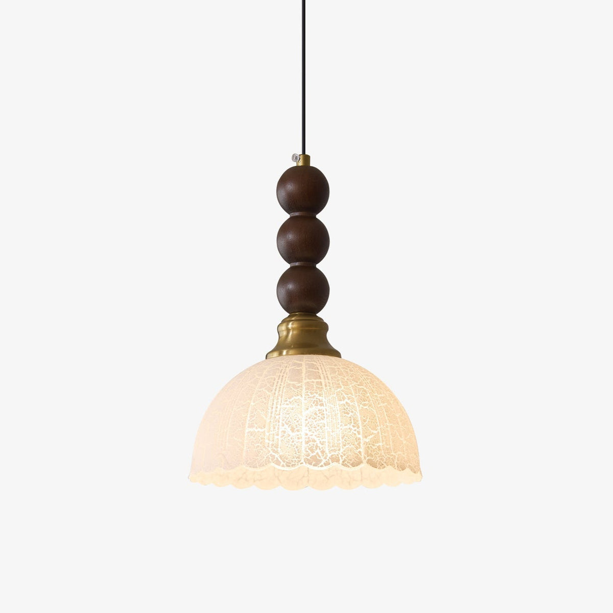 Avshaara Traditionelle Eleganz Vintage-Stoff-Holz-Pendelleuchte