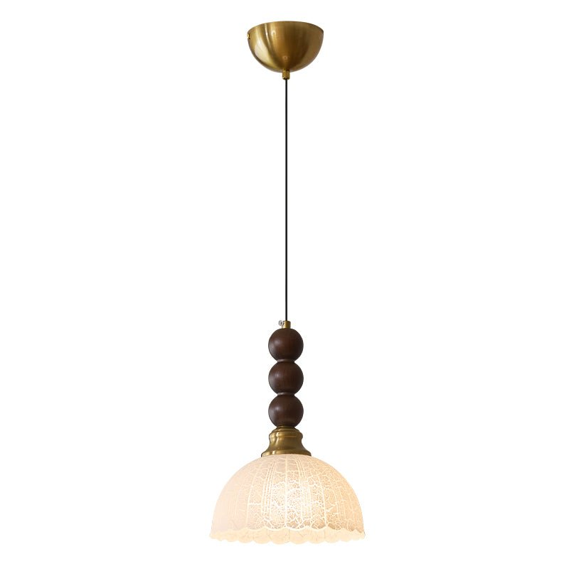 Avshaara Traditionelle Eleganz Vintage-Stoff-Holz-Pendelleuchte