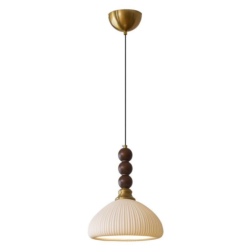 Avshaara Traditionelle Eleganz Vintage-Stoff-Holz-Pendelleuchte