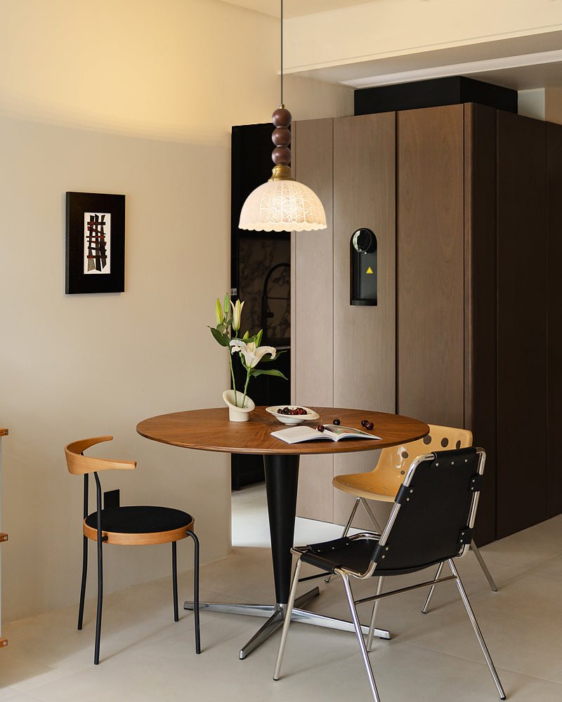Avshaara Traditionelle Eleganz Vintage-Stoff-Holz-Pendelleuchte