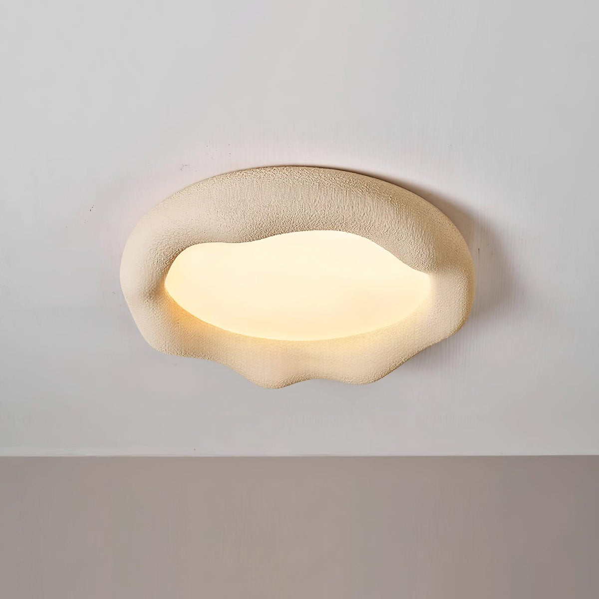 Deckenleuchte Organic Kunstharz und Fiberglas-Fixture in Beige