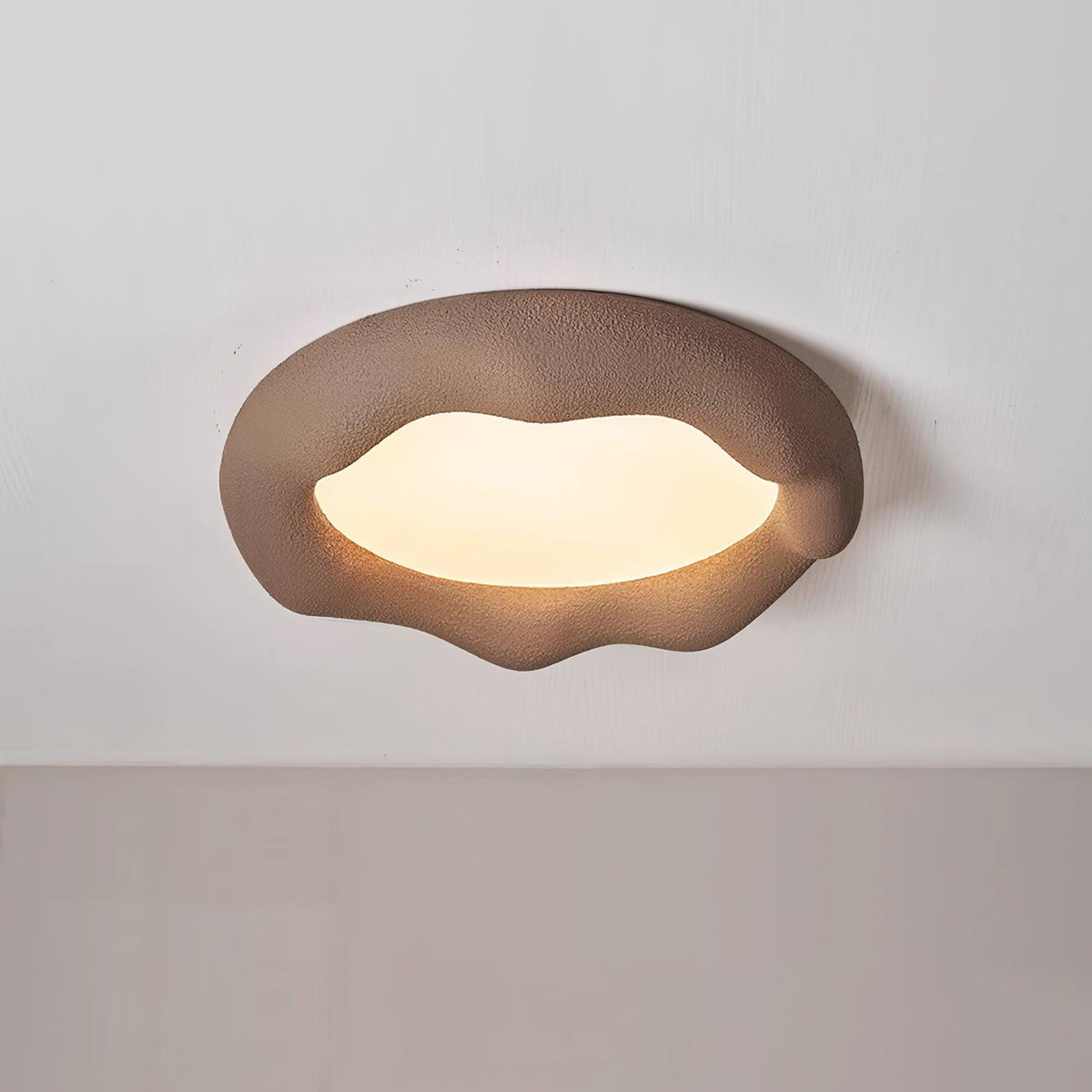 Deckenleuchte Organic Kunstharz und Fiberglas-Fixture in Beige