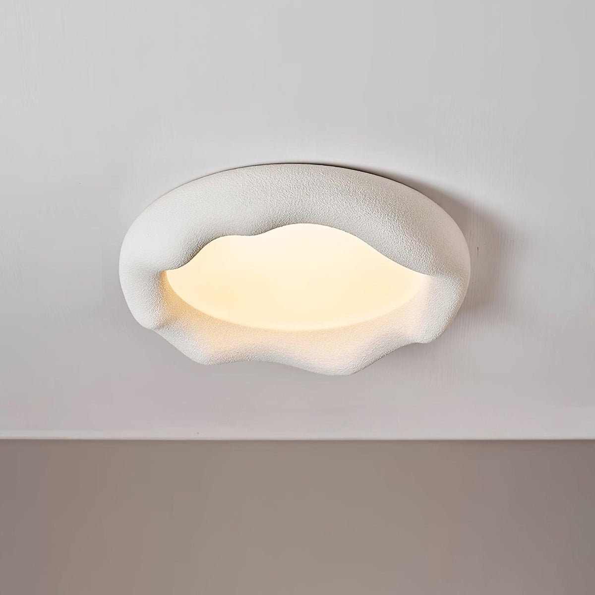 Deckenleuchte Organic Kunstharz und Fiberglas-Fixture in Beige